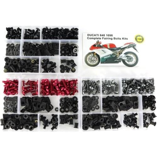 Fit For Ducati 848 1098 Motorcycle Accessories Complete Full Fairing Bolts Kit Kits Cowling Windshield Bolt Screws Clips