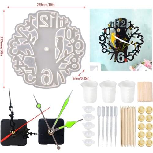 Woodpecker Clock Mold Clock Movement For DIY Epoxy Resin Drop Glue Mold Casting Homemade Materials glue tool set handmade crafts