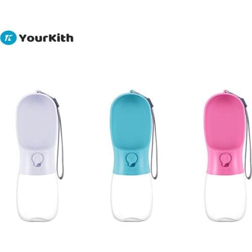 YourKith 280ml Portable Pet Dog Water Bottle For Small Large Dogs Travel Puppy Cat Drinking Bowl Bulldog Water Dispenser Feeder