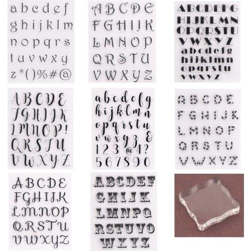 Letter Alphabet Transparent Clear Silicone Stamp DIY Diary Scrapbooking Card Christmas
