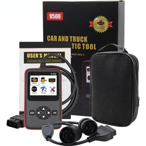 V500 Code Reader 12V/24V For Car Truck OBD 2 OBD2 Car Diagnostic Auto obd Scanner For J1939 Heavy Duty Truck EOBD PK ELM327 V1.5