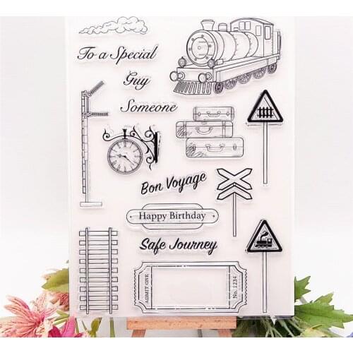 14.5x20.5cm birthday trip transparent seal clear stamps silicone seal TPR roller stamps DIY scrapbook album / card production