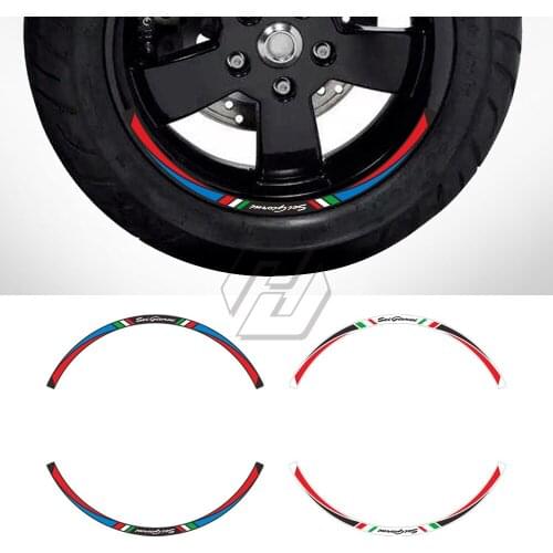 For Piaggio Vespa GTS 300 Sei Giorni II Edition Rim Decals Scooter 12" Wheel Reflective Sticker Set