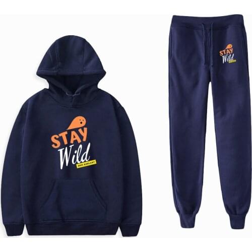 WAWNI Ben Azelart Hoodies Sweatshirts Two Piece Suit Cotton Popular Casual Pullover Pants Harajuku Wtreetwear Sets Hip Hop Suit