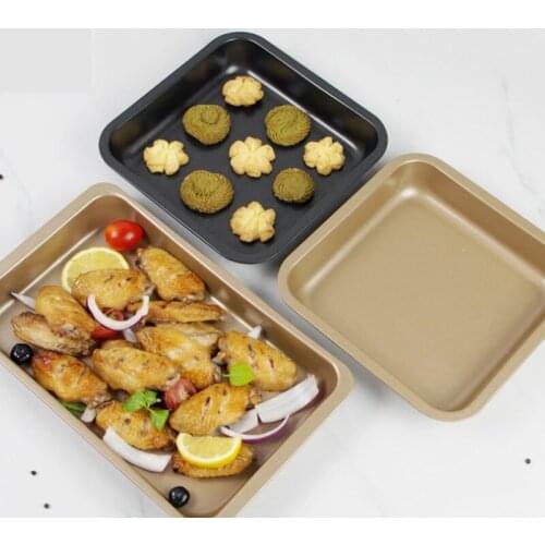 Nonstick Coating 11 Inch Rectangular Baking Pan Baked Chicken Wing Biscuit Cake One Piece DIY Nougat Grilled Fish Easy To Demold