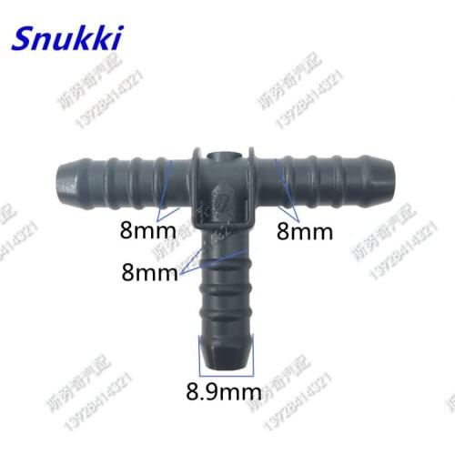 8mm universal plastic Tee connector general Fuel line quick connector auto male T connector 5pcs a lot