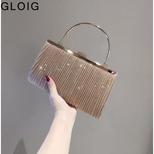 Ruched Vintage Women Bags Handle Handbags Satin Sequined Ladies Clutch Evening Bags Female Purse