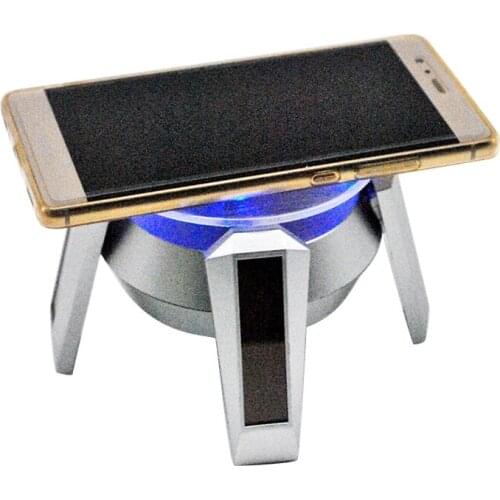 Retail Store Exhibition Sunshine 360 Rotating Display Stand Turntable Collectible Battery Operation Solar Energy Display Holder