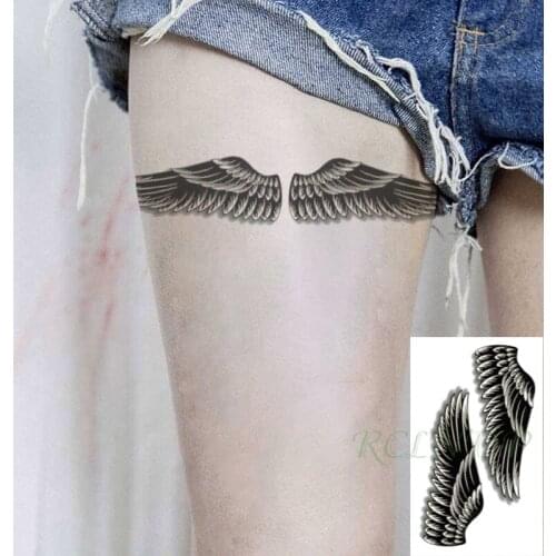 Waterproof Temporary Tattoo Sticker Feather Wings Pattern Element Fake Tatto Flash Tatoo Hand Arm Body Art for Kids Men Women