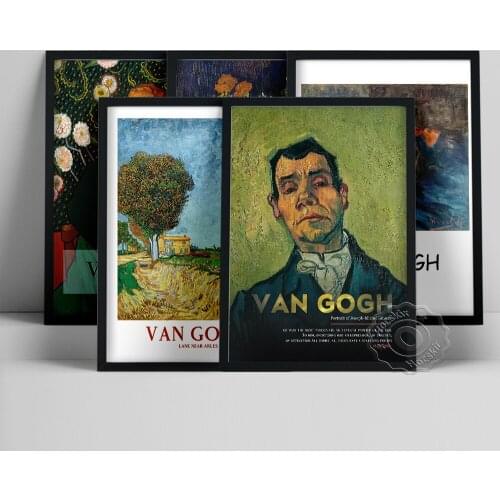 Vincent Von Gogh Exhibition Poster, La Berceuse Wall Stickers, Bouquet Of Flowers In A Vase Wall Art, Gogh Vintage Wall Painting