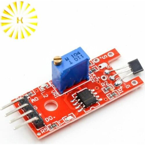 1pcs 4pin KY-024 Linear Magnetic Hall Switches Speed Counting Sensor Module