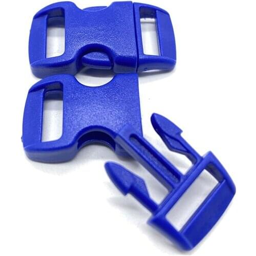 10Pcs 3/8" 10mm Side Release Buckle Curved Parachute 550 Paracord Bracelet DIY Dog Collar Strap Webbing Outdoor Camp #05