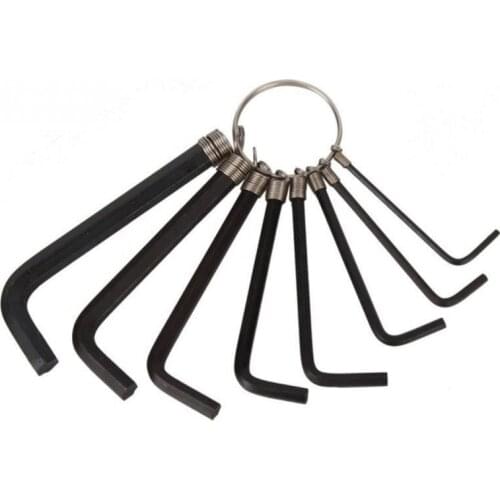 2020 Multifunctional 8pcs 45 # steel processing Hexagon Hex End Allen Key Wrench Bike Bicycle Repair Set Kit Tool wrench pliers