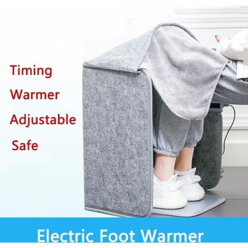 210W Electric Foot Warmer 5 Mode Adjustable Thermostat Heat Set Folding Portable Heater Cushion Office Under Desk Electric Pad