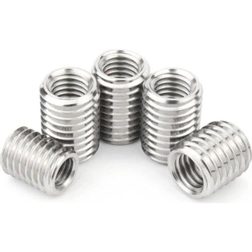 3pcs M8-M16 Stainless Steel 304 Internal External Teeth Nuts Thread Conversion Braces Screws ThreadS Sheath 15mm-20mm Long
