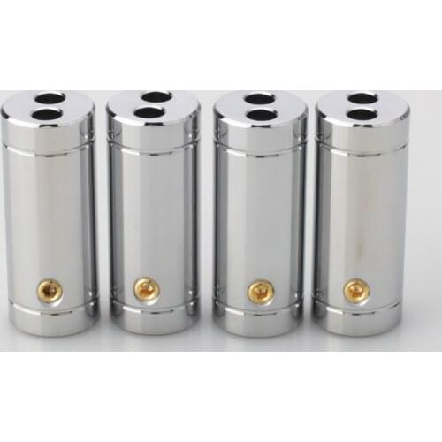 4 pcs chrome Plated Speaker Cable Audio Cable Wire Pants Boots Y splitter 1 to 2 10MM Cable Pants