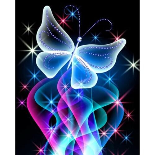 5D DIY Full Square/Round Diamond Painting "Colorful Butterfly" 3D Embroidery Cross Stitch Diamant Mosaic Friend Gift