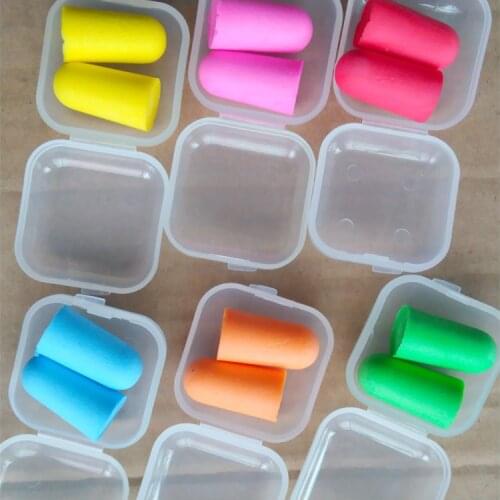 6 Pairs Color Anti-noise Soft Foam Earplugs Sleeping Noise Insulation Ear Protector With Individual PVC Box For Travel