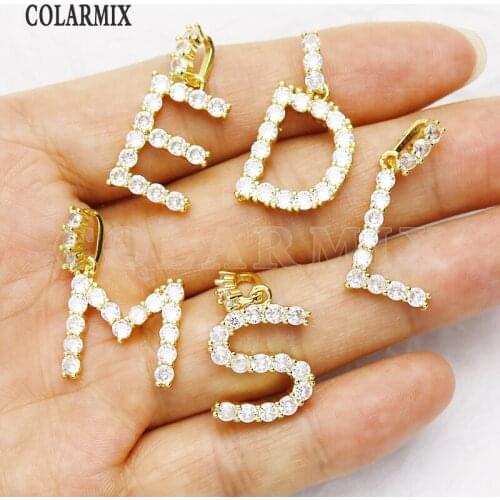 8 Pieces Tiny letter pendants letters charms pendant jewelry charm pendants Accessories for jewelry making tiny charm 51525