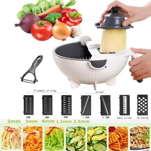 9 In 1 Vegetable Cutter Home Creative Potato Slicer Chopper Vegetable Cutter Cooking Tools Kitchen Gadgets and Accessories