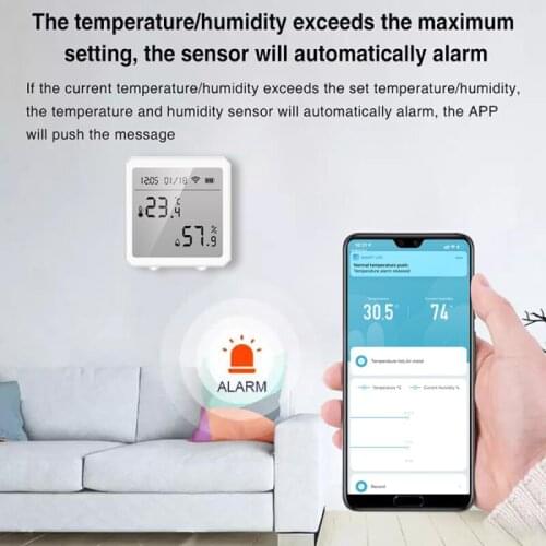 NEW Smart TUYA WiFi LCD Temperature & Humidity Sensor For Alexa Google Assistant Building Automation Temperature Sensor