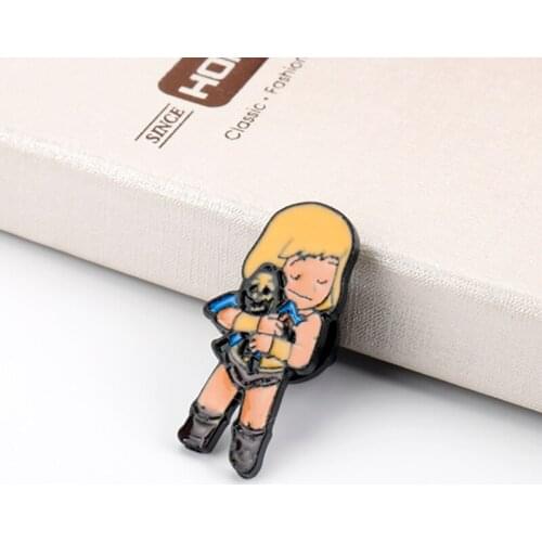 He-Man hug skeletor and the Masters of the Universe Cartoon Enamel Brooch Pins For Clothes Backpack Personality Badge Lapel Pins