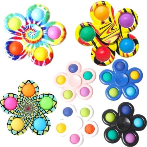 Pops bubble its fidget toy simple dimple colorful finger hand spinner anti stress relief anxiety sensory for children women men