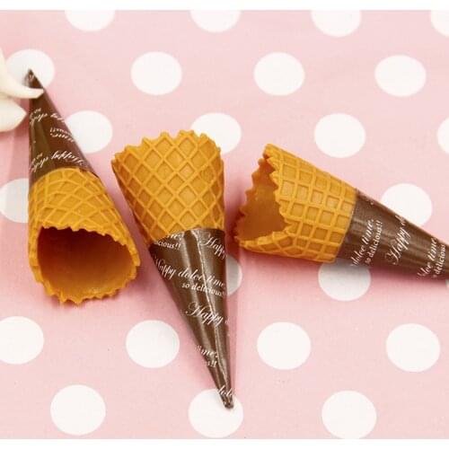 2pcs Kid toy Kitchen Artificial Ice Cream Cone Prop Toy Fake Play Fun Food Replica Play for Children Play Food Baby Toys