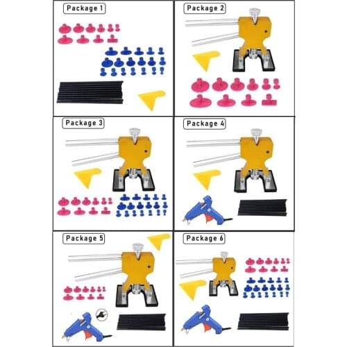 Paintless Dent Repair Tools Dent Repair Kit Car Dent Puller with Glue Puller Tabs Removal Kits for Remove Dent Hail