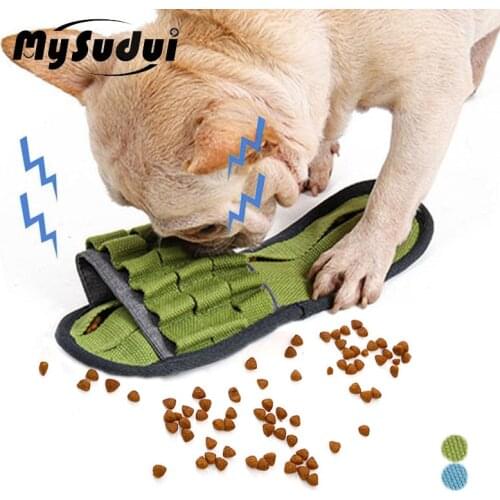 Pet Dog Interactive Toys Training Iq Puzzle Snuffling Toy Slow Feeding Treat Food Squeaker For Toys Funny Chew Slippers For Dog