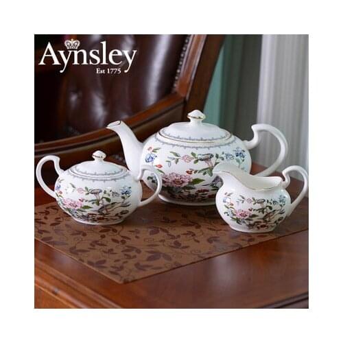 Bone China High-grade Teapot Phnom Penh Sugar Can Milk Can Afternoon Tea Set English Black Tea Coffee Set Drinkware Gift