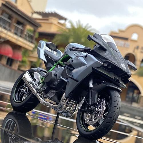 1/12 Hot Kawasaki Motorcycle Model Alloy Boys Locomotive Collection Ornaments Toys For Children Boys Sound And Light Gifts