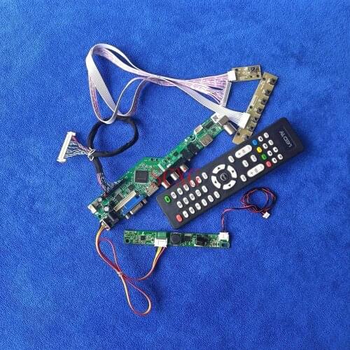 Matrix controller board VGA USB AV HDMI-compatible 1366*768 LVDS 30Pin DIY Kit Fit M185XTN01.0/M185XTN01.1 LED/LCD Analog Signal