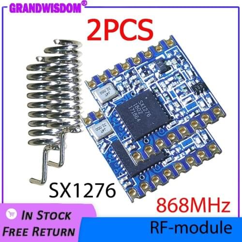 2p 868MHz super low power RF LoRa module SX1276 chip Long-Distance communication Receiver and Transmitter SPI IOT with antenna