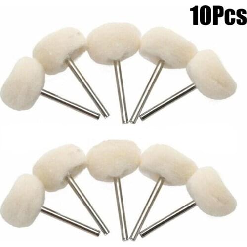 New 10pcs Mini Wool Wheel Polishing Buffer Soft Buffing Brush Polisher Drill Bit Tool For Cleaning Tools