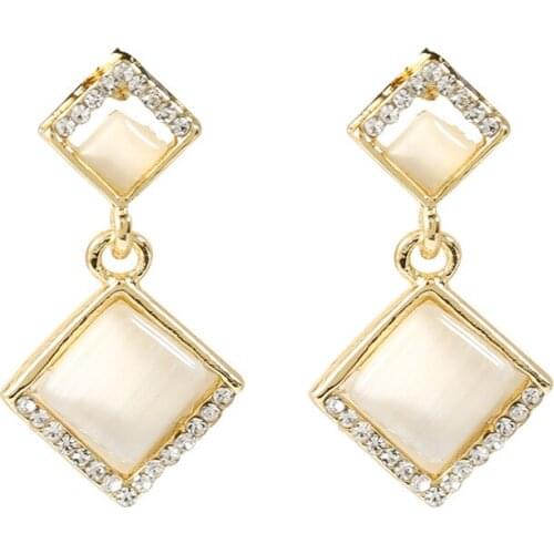 New Earrings Fashion Jewelry Simple Statement Box Earrings Wholesale Pendientes Kolczyki Aretes De Mujer Earrings For Women
