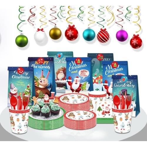 12/24/48pcs Merry Christmas Gift Bags Small Snowman Elk Kraft Paper Bag for Christmas Party Christmas Cookie Bags for Gift Givin