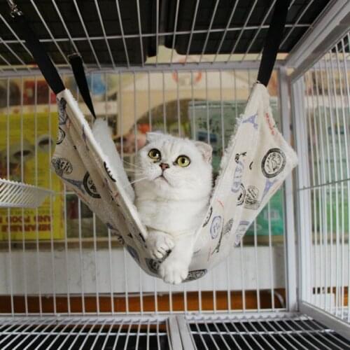 Plush Pet Hammock Dual-sided Using Bed Cat Nest Hammock Size M