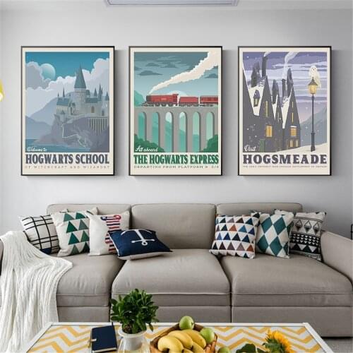 Retro travel poster Kids posters Prints Christmas gift Wall Painting high Quality Decor Poster Wall Painting Home Decoration
