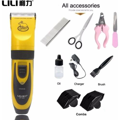 Professional Dog Hair Trimmer Rechargeable Electrical Pet Hair Clipper Grooming Shaver Set Pets Haircut Scissor Nail Accessories