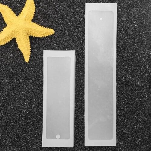 Rectangle Silicone Mold Mould Epoxy Resin Jewelry Bookmark DIY Craft with Hole F3MF