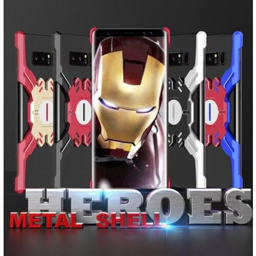 For Samsung Galaxy note 8 case Luxury CNC Metal Aluminum Sipder Iron Bat Slim Bumper Case Cover