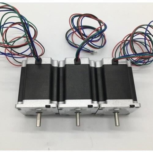 3PCS Stepper Motor Nema23 57mm 3A 1.8Nm 260Oz-in 8mm Shaft 2ph 4 Wires High Torque for CNC Router Lathe