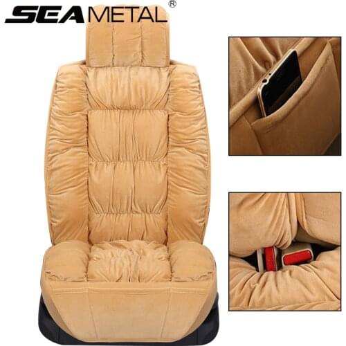 Warm Seat Cover Interior Car Seat Covers Universal For Winter Autumn Auto Seats Cover Plush Automobiles Seat-Cover Cushion Mats