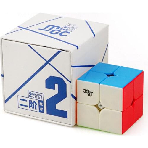 YJ MGC 2 2x2x2 Speed Magic Cube Stickerless Smooth Puzzle Twist Fancy Cubic Brain Teaser Jigsaw 3D Puzzles Intelligence ABS 5CM