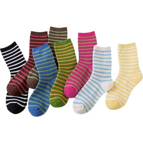 YZ-S-ZZ-0070 Comfortable cotton socks New colorful striped socks for 2021 spring Casual fashion stockings
