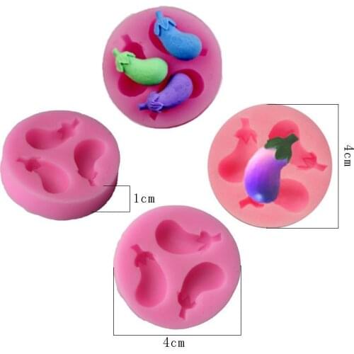 3d Small Eggplant Fondant Cake Decorating Tools,silicone Soap Molds sugarcraft Tools chocolate Moulds bakeware Moulds DIY Gift