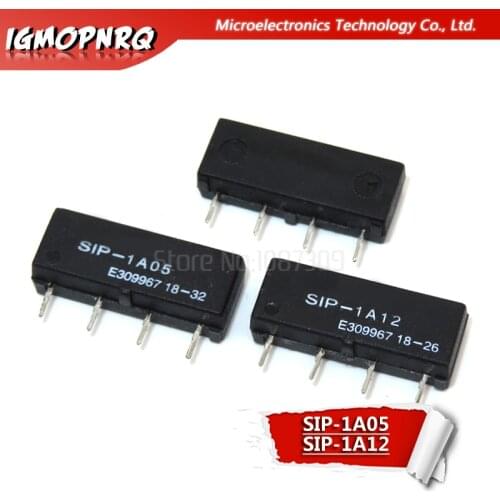 5PCS 5V/12V Relay SIP-1A05 SIP-1A12 Reed Switch Relay For PAN CHANG Relay 4PIN