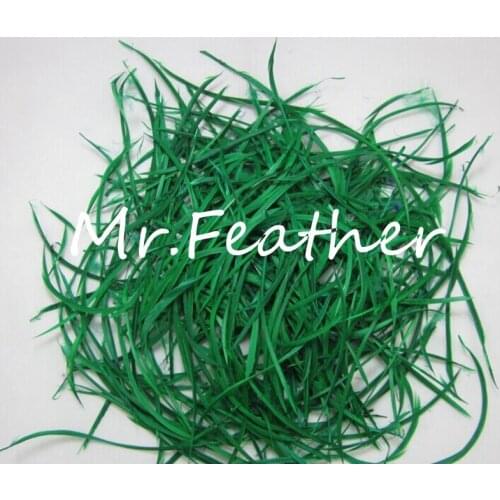 Freeshipping 200Pcs Deep Green 15-20cm Single Feather Hair Extension Single Goose Biots Loose Feathers for crafts