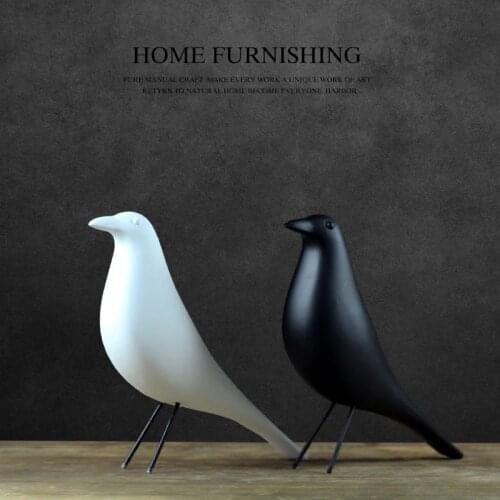 Big Size Resin Birds Figurines Home Furnishing Decoration Crafts Fengshui Wedding Gift Peace Dove Statue Home Office Desk Mascot
